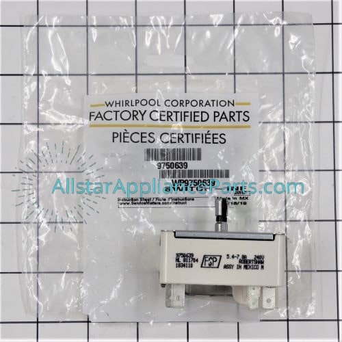 Part Number WP9750639 replaces 9750639