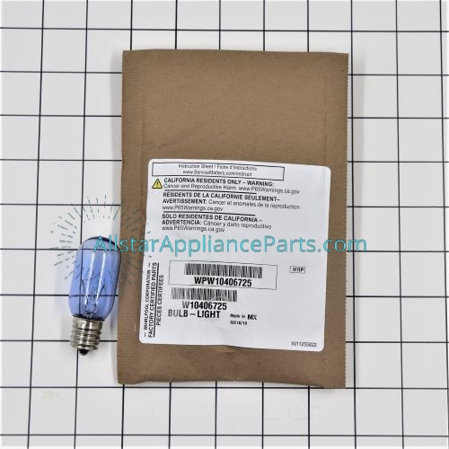 Part Number WPW10406725 replaces W10406725