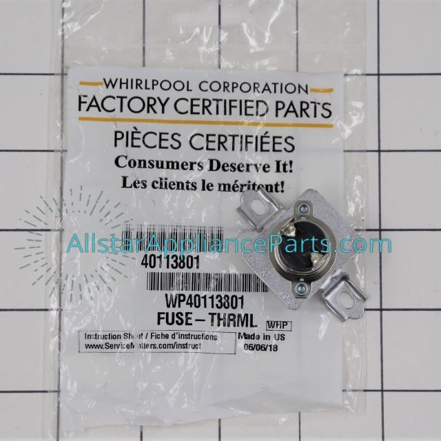 Part Number WP40113801 replaces 14218937, 40113801, 62600, WP40113801VP