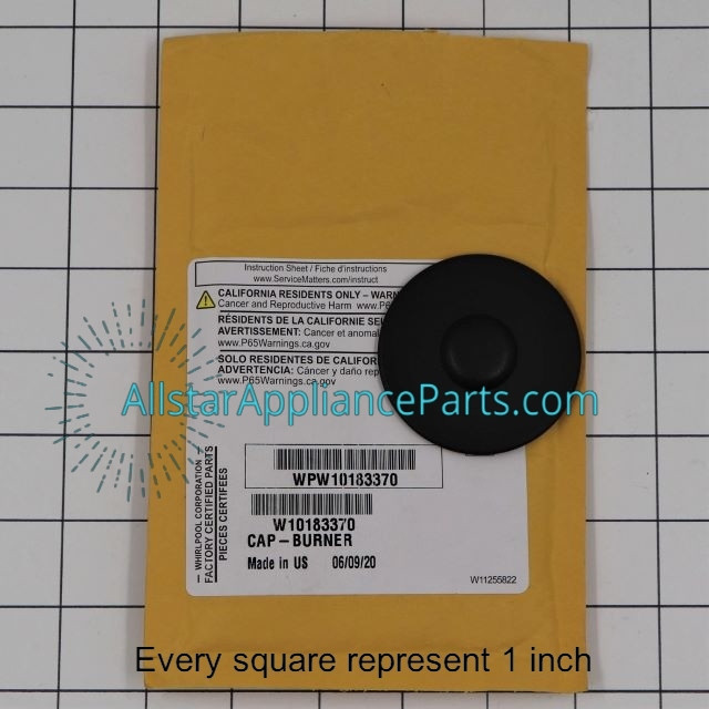 Part Number WPW10183370 replaces W10183370