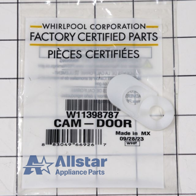 Part Number W11398787 replaces  W10905504